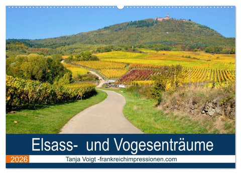 Elsass- und Vogesenträume (Wandkalender 2026 DIN A2 quer), CALVENDO Monatskalender