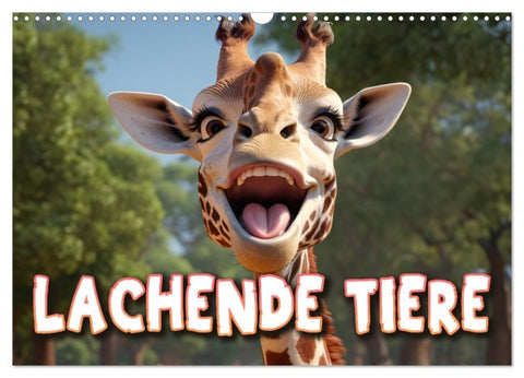 Lachende Tiere (Wandkalender 2027 DIN A3 quer), CALVENDO Monatskalender