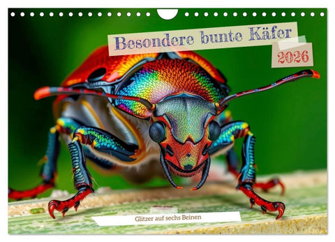 Besondere bunte Käfer (Wandkalender 2026 DIN A4 quer), CALVENDO Monatskalender