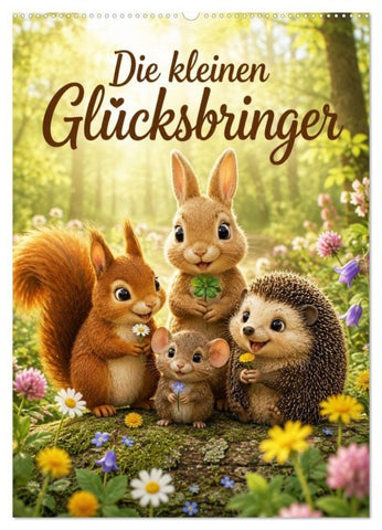 Die kleinen Glücksbringer (Wandkalender 2027 DIN A2 hoch), CALVENDO Monatskalender