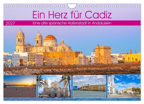 Ein Herz für Cadiz (Wandkalender 2027 DIN A4 quer), CALVENDO Monatskalender