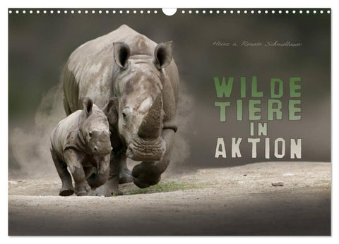 WILDE TIERE IN AKTION (Wandkalender 2026 DIN A3 quer), CALVENDO Monatskalender