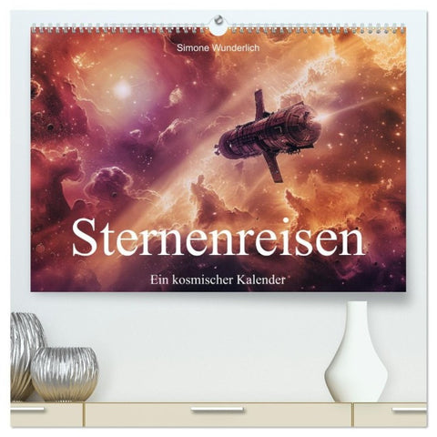 Sternenreisen - Ein kosmischer Kalender (hochwertiger Premium Wandkalender 2027 DIN A2 quer), Kunstdruck in Hochglanz