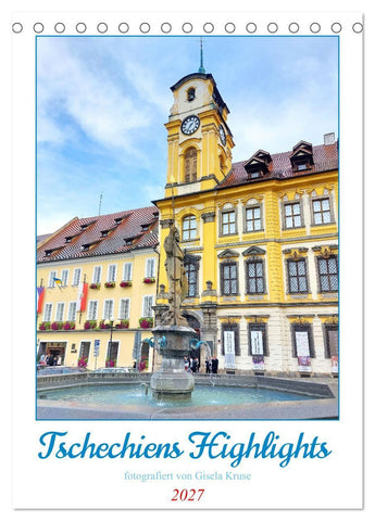 Tschechiens Highlights (Tischkalender 2027 DIN A5 hoch), CALVENDO Monatskalender
