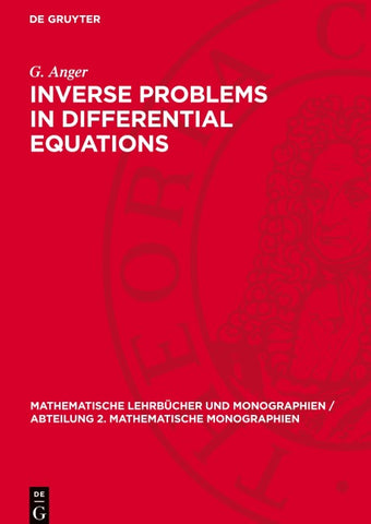 Inverse Problems in Differential Equations