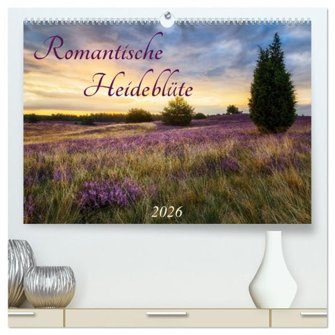 Romantische Heideblüte (hochwertiger Premium Wandkalender 2026 DIN A2 quer), Kunstdruck in Hochglanz