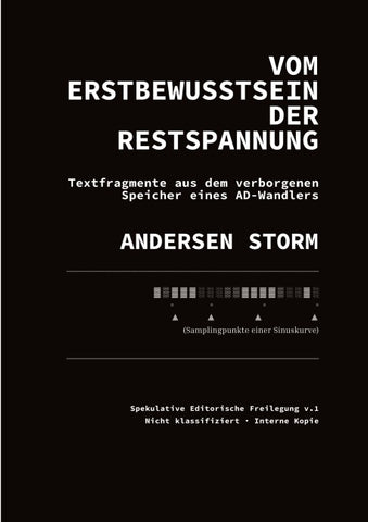 Vom Erstbewusstsein der Restspannung