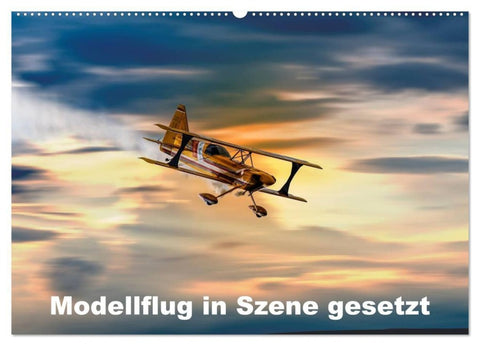 Modellflug in Szene gesetzt (Wandkalender 2027 DIN A2 quer), CALVENDO Monatskalender
