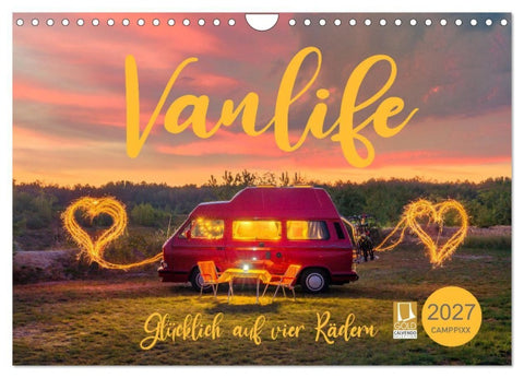 Vanlife - Glücklich auf vier Rädern (Wandkalender 2027 DIN A4 quer), CALVENDO Monatskalender