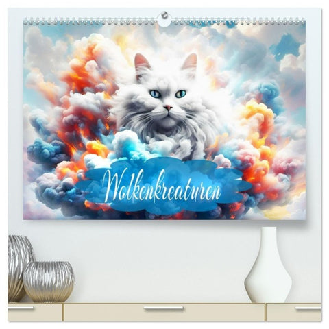 Wolkenkreaturen (hochwertiger Premium Wandkalender 2027 DIN A2 quer), Kunstdruck in Hochglanz