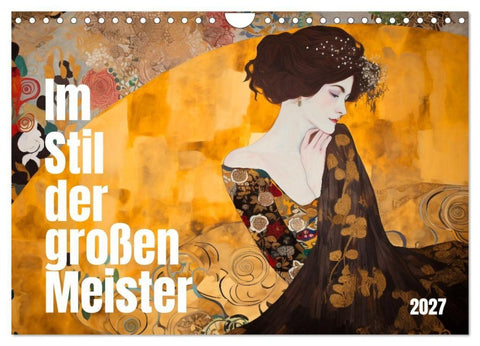 Im Stil der großen Meister (Wandkalender 2027 DIN A4 quer), CALVENDO Monatskalender