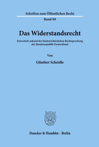 Das Widerstandsrecht.