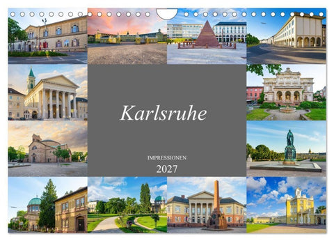Karlsruhe Impressionen (Wandkalender 2027 DIN A4 quer), CALVENDO Monatskalender