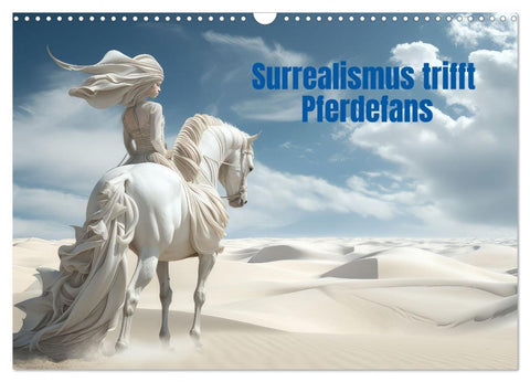 Surrealismus trifft Pferdefans (Wandkalender 2026 DIN A3 quer), CALVENDO Monatskalender