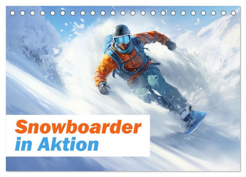 Snowboarder in Aktion (Tischkalender 2026 DIN A5 quer), CALVENDO Monatskalender