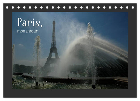 Paris, mon amour (Tischkalender 2026 DIN A5 quer), CALVENDO Monatskalender