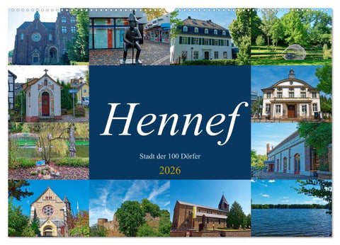 Hennef - Stadt der 100 Dörfer (Wandkalender 2026 DIN A2 quer), CALVENDO Monatskalender