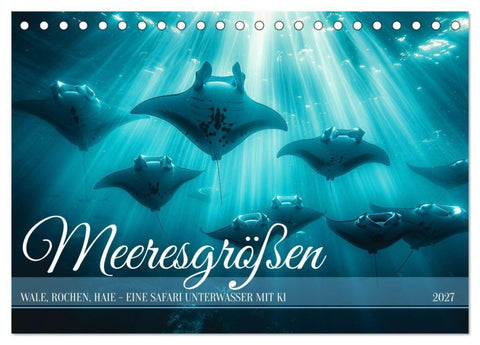Meeresgrößen (Tischkalender 2027 DIN A5 quer), CALVENDO Monatskalender