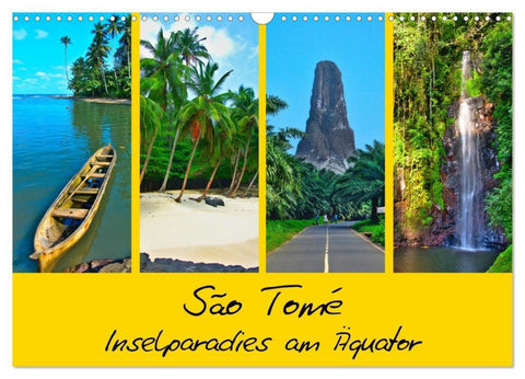 São Tomé - Inselparadies am Äquator (Wandkalender 2027 DIN A3 quer), CALVENDO Monatskalender