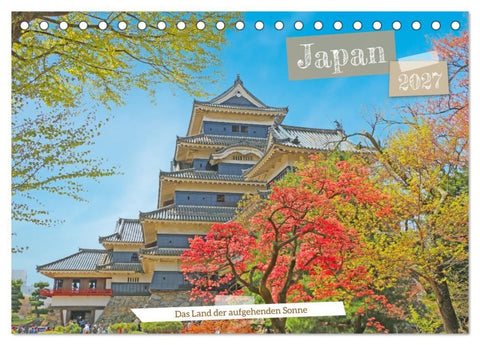 Japan das Land der aufgehenden Sonne (Tischkalender 2027 DIN A5 quer), CALVENDO Monatskalender