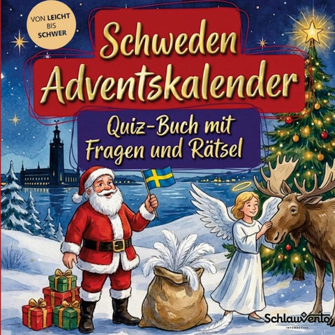 Schweden-Adventskalender: Quiz-Buch mit Fragen und Rätsel