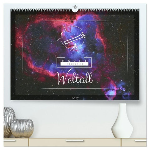 Havel-Sternwarte Weltallkalender (hochwertiger Premium Wandkalender 2027 DIN A2 quer), Kunstdruck in Hochglanz