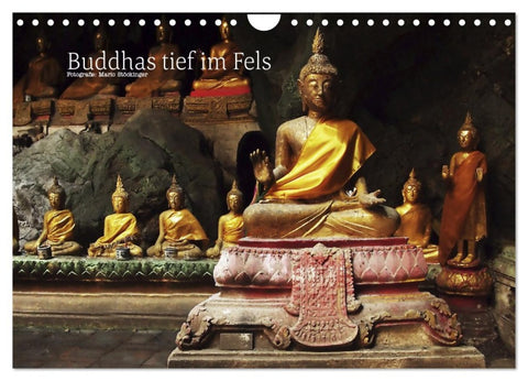 Buddhas tief im Fels (Wandkalender 2026 DIN A4 quer), CALVENDO Monatskalender