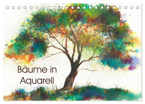 Bäume in Aquarell (Tischkalender 2027 DIN A5 quer), CALVENDO Monatskalender