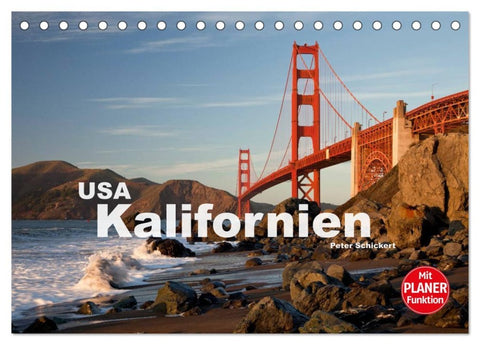 Kalifornien USA (Tischkalender 2026 DIN A5 quer), CALVENDO Monatskalender