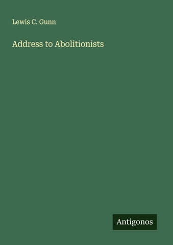 Address to Abolitionists