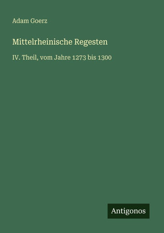 Mittelrheinische Regesten