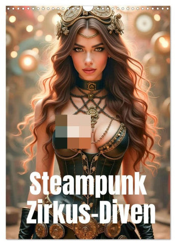 Steampunk Zirkus-Diven (Wandkalender 2026 DIN A3 hoch), CALVENDO Monatskalender