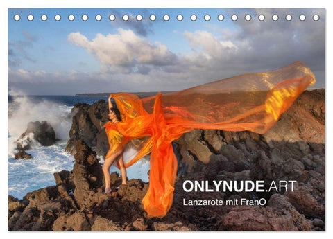 ONLYNUDE.ART Lanzarote mit FranO (Tischkalender 2027 DIN A5 quer), CALVENDO Monatskalender