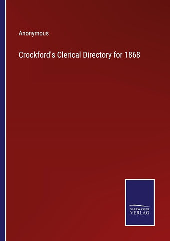 Crockford's Clerical Directory for 1868