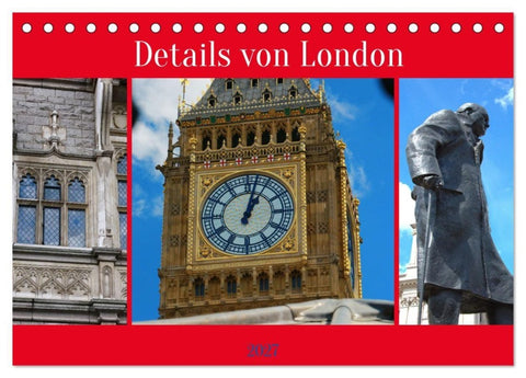 Details von London (Tischkalender 2027 DIN A5 quer), CALVENDO Monatskalender