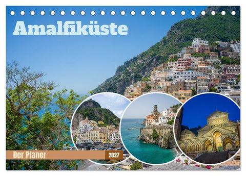 Amalfiküste - Der Planer (Tischkalender 2027 DIN A5 quer), CALVENDO Monatskalender