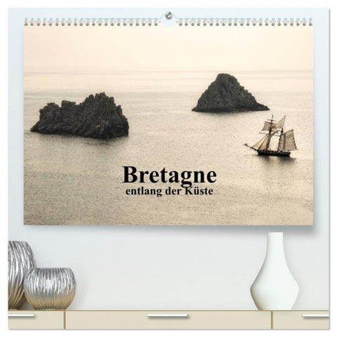 Bretagne entlang der Küste (hochwertiger Premium Wandkalender 2026 DIN A2 quer), Kunstdruck in Hochglanz