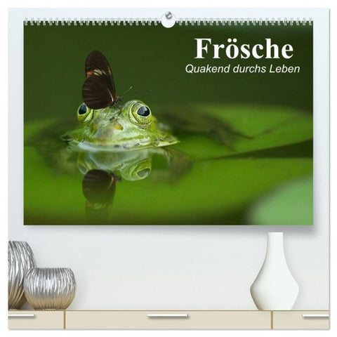 Frösche. Quakend durchs Leben (hochwertiger Premium Wandkalender 2027 DIN A2 quer), Kunstdruck in Hochglanz
