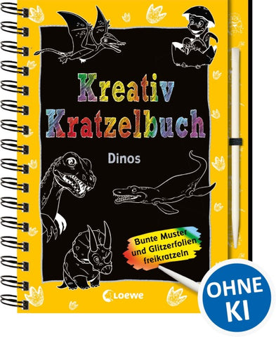 Kreativ-Kratzelbuch: Dinos