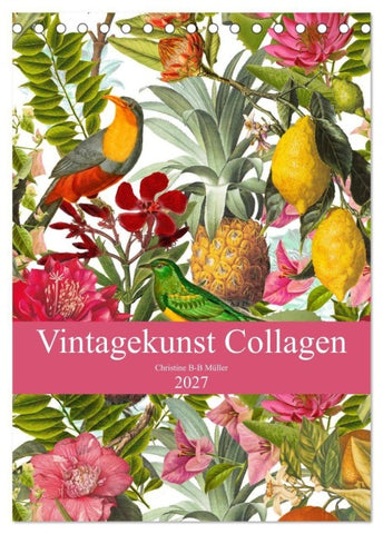 Vintagekunst Collagen (Tischkalender 2027 DIN A5 hoch), CALVENDO Monatskalender