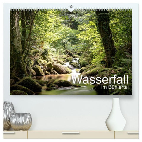 Wasserfall im Bühlertal (hochwertiger Premium Wandkalender 2027 DIN A2 quer), Kunstdruck in Hochglanz