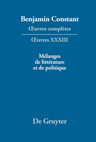 Mélanges de littérature et de politique