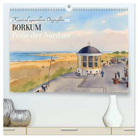 BORKUM Perle der Nordsee (hochwertiger Premium Wandkalender 2027 DIN A2 quer), Kunstdruck in Hochglanz