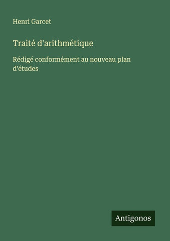 Traité d'arithmétique