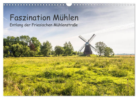 Faszination Windmühlen - Entlang der Ostfriesischen Mühlenstraße (Wandkalender 2026 DIN A3 quer), CALVENDO Monatskalender