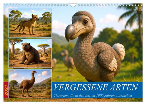 Vergessene Arten (Wandkalender 2027 DIN A3 quer), CALVENDO Monatskalender