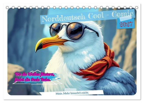 Norddeutsch Cool - Comic (Tischkalender 2027 DIN A5 quer), CALVENDO Monatskalender