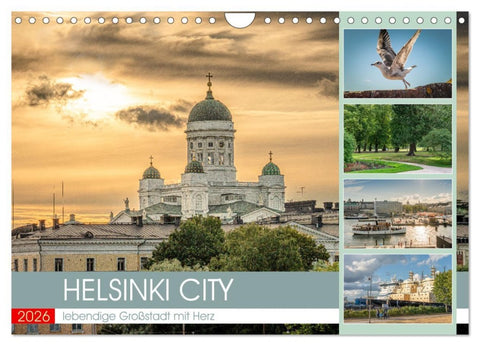 HELSINKI CITY (Wandkalender 2026 DIN A4 quer), CALVENDO Monatskalender