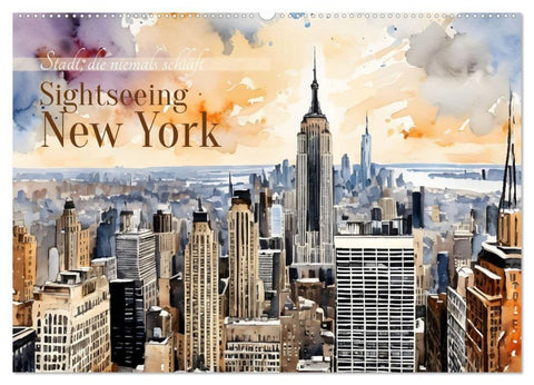 Sightseeing New York (Wandkalender 2027 DIN A2 quer), CALVENDO Monatskalender
