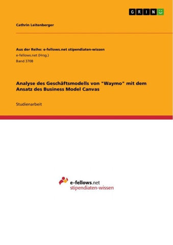 Analyse des Geschäftsmodells von "Waymo" mit dem Ansatz des Business Model Canvas
